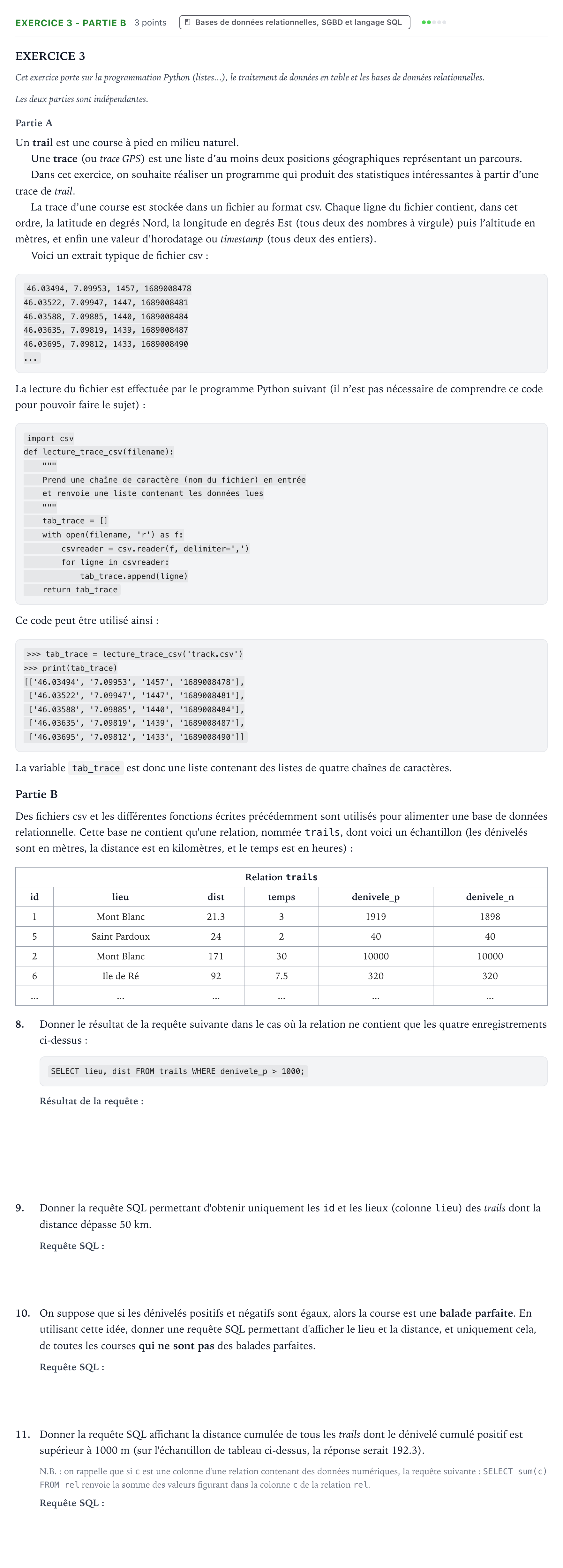 Énoncé: Exercice 3 - Partie B · Bac Numérique et Sciences Informatiques Suède 2024 (jour 2)