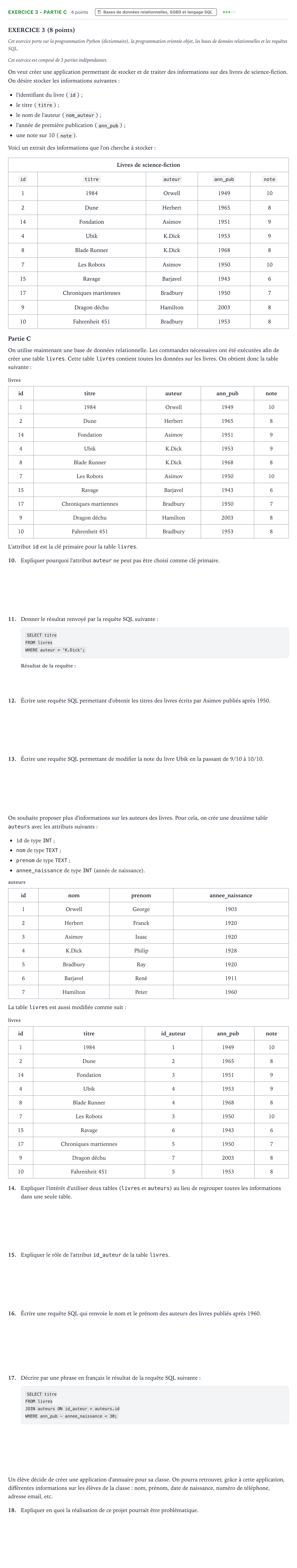 Énoncé: Exercice 3 - Partie C · Bac Numérique et Sciences Informatiques Sujets zéro et spécimens sujet 2024 (sujet 2)