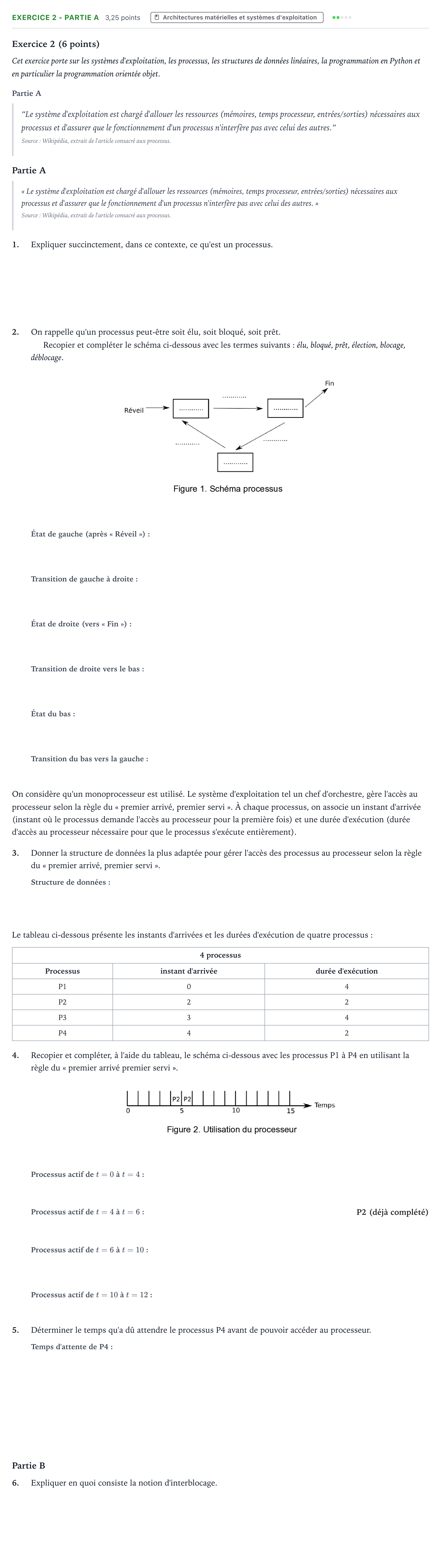 Énoncé: Exercice 2 - Partie A · Bac Numérique et Sciences Informatiques Amérique du Sud 2025 (jour 1)