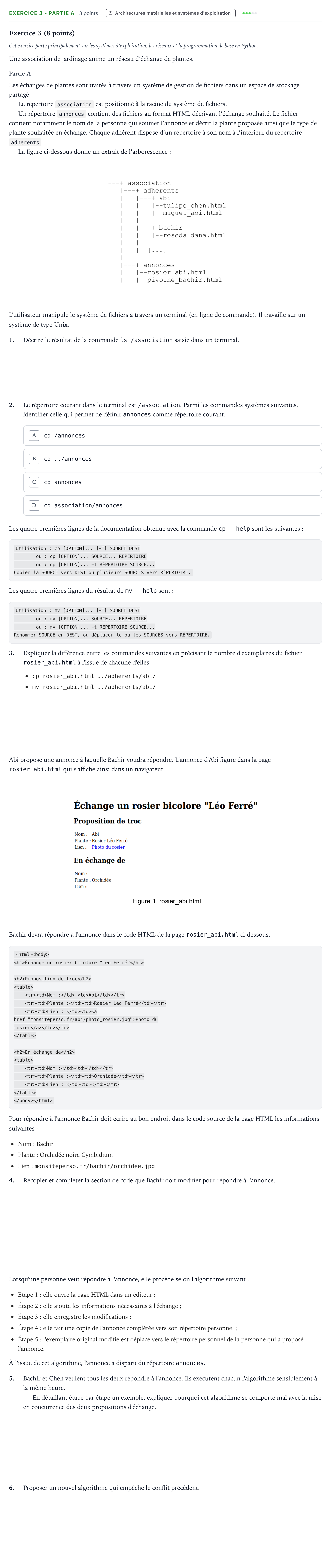 Énoncé: Exercice 3 - Partie A · Bac Numérique et Sciences Informatiques Amérique du Sud 2025 (jour 1)