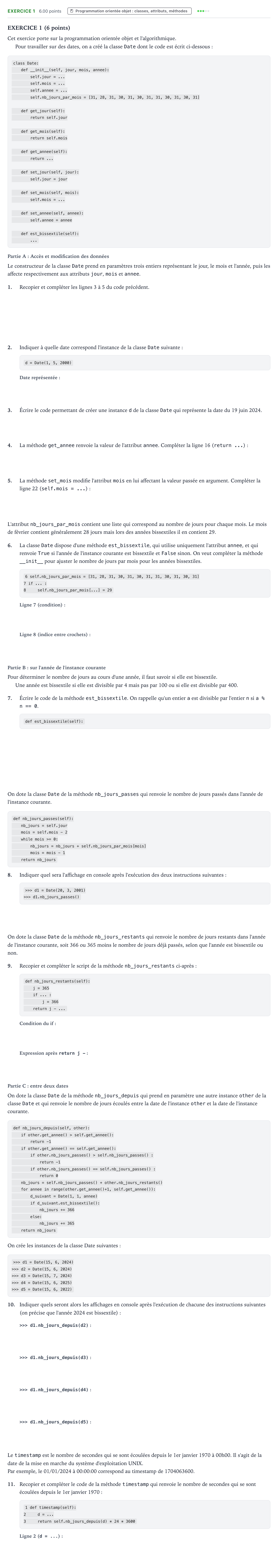 Énoncé: Exercice 1 · Bac Numérique et Sciences Informatiques Asie 2025 (jour 2)