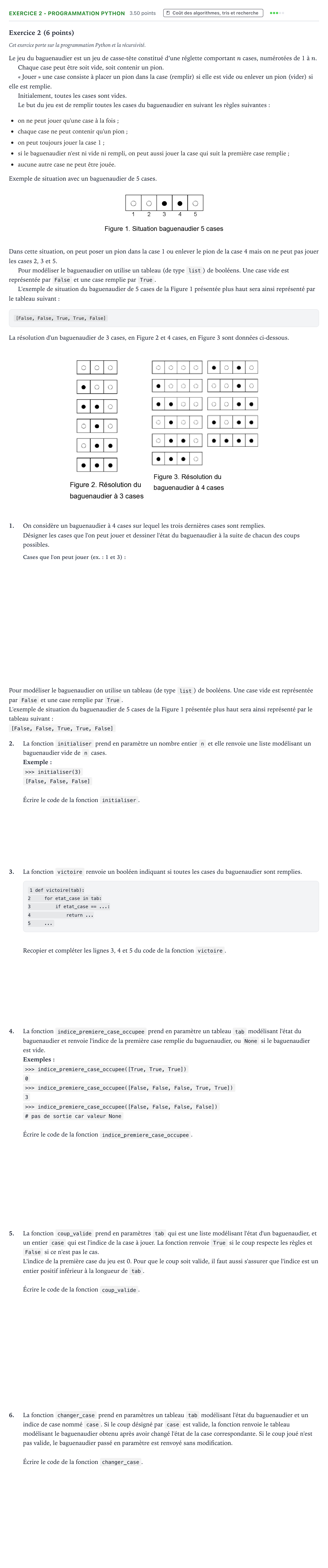 Énoncé: Exercice 2 - Programmation Python · Bac Numérique et Sciences Informatiques Polynésie 2025 (jour 1)