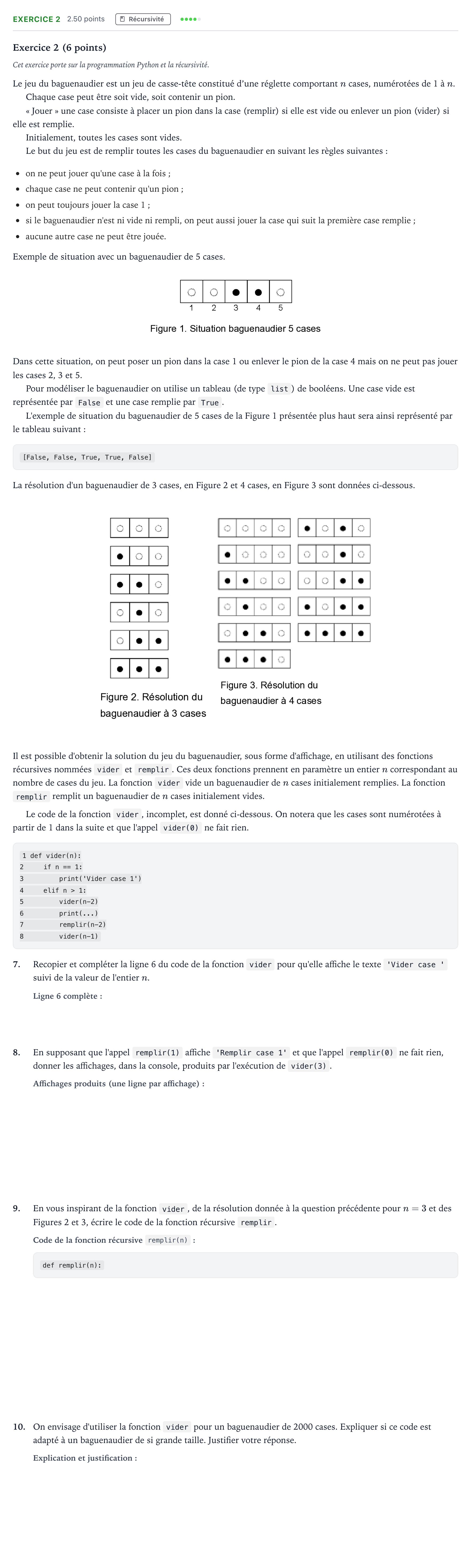 Énoncé: Exercice 2 - Récursivité · Bac Numérique et Sciences Informatiques Polynésie 2025 (jour 1)