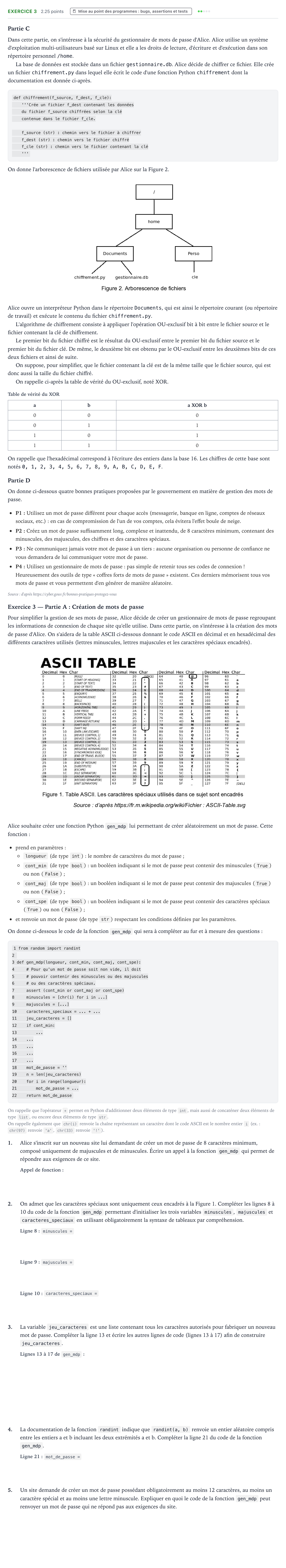 Énoncé: Exercice 3 - Mise au point des programmes · Bac Numérique et Sciences Informatiques Polynésie 2025 (jour 1)