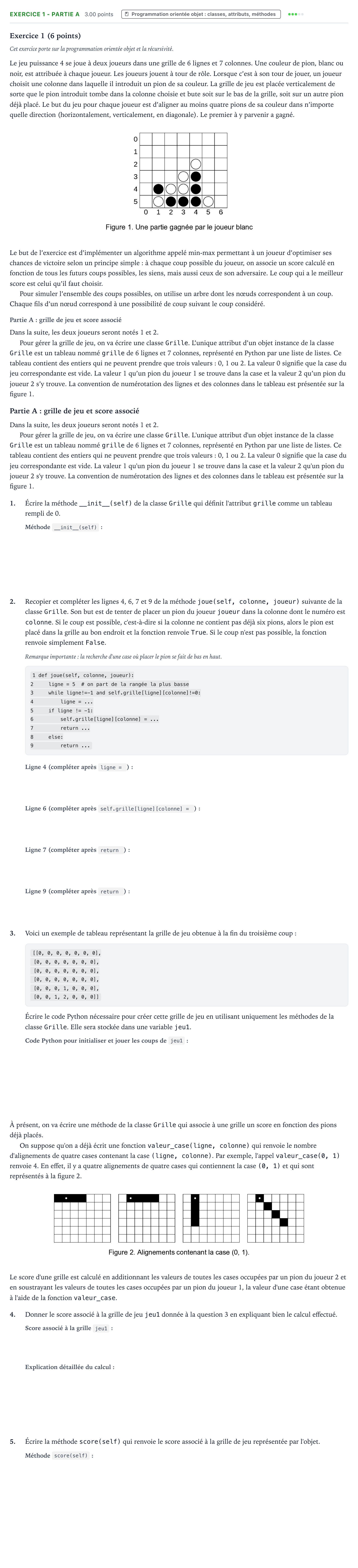 Énoncé: Exercice 1 - Partie A · Bac Numérique et Sciences Informatiques Amérique du Nord 2026 (jour 1)