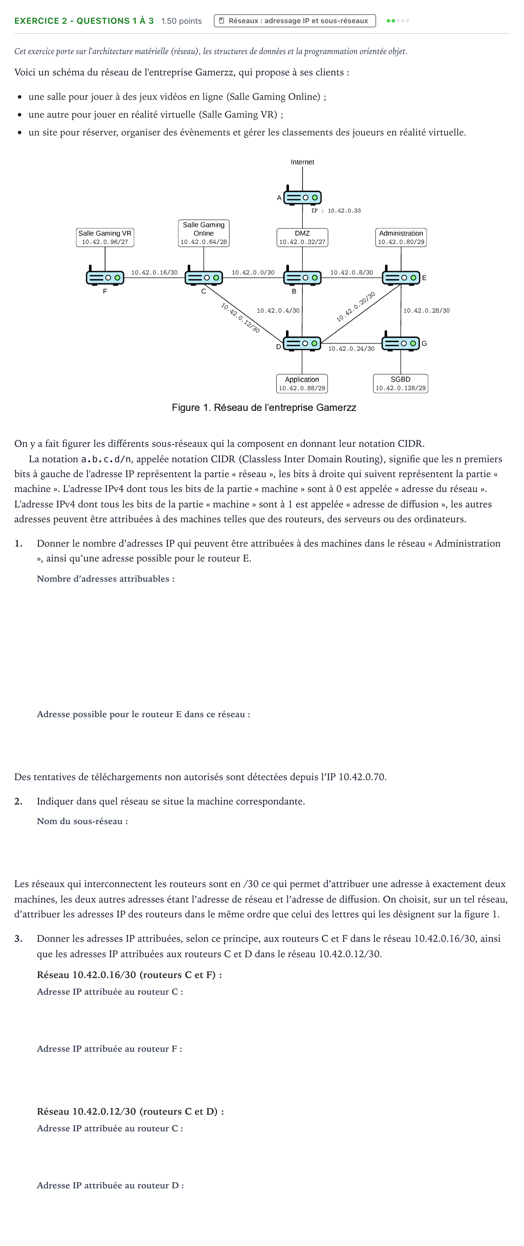 Énoncé: Exercice 2 - Questions 1 à 3 · Bac Numérique et Sciences Informatiques Amérique du Nord 2026 (jour 1)