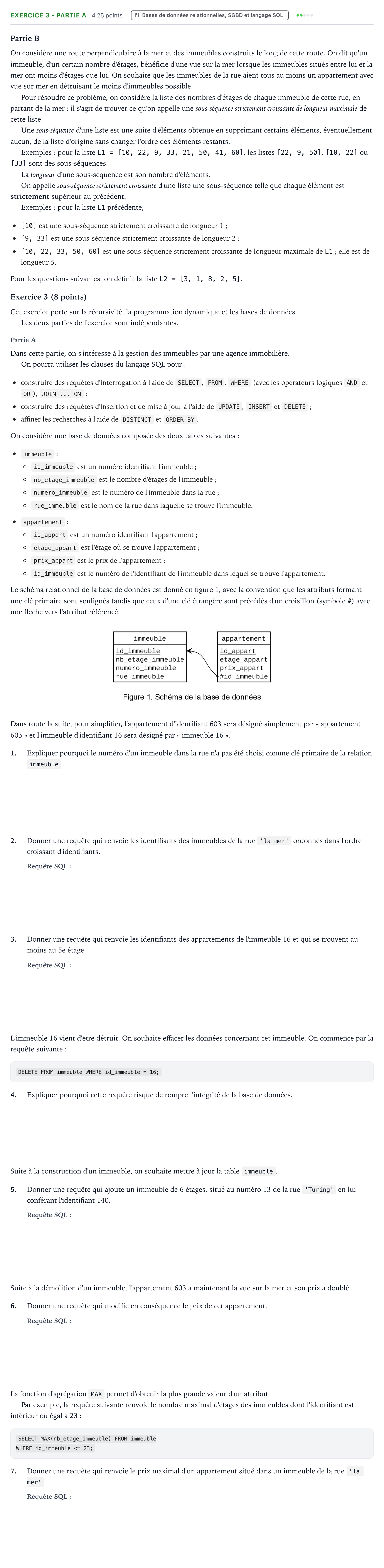 Énoncé: Exercice 3 - Partie A · Bac Numérique et Sciences Informatiques Amérique du Nord 2026 (jour 1)