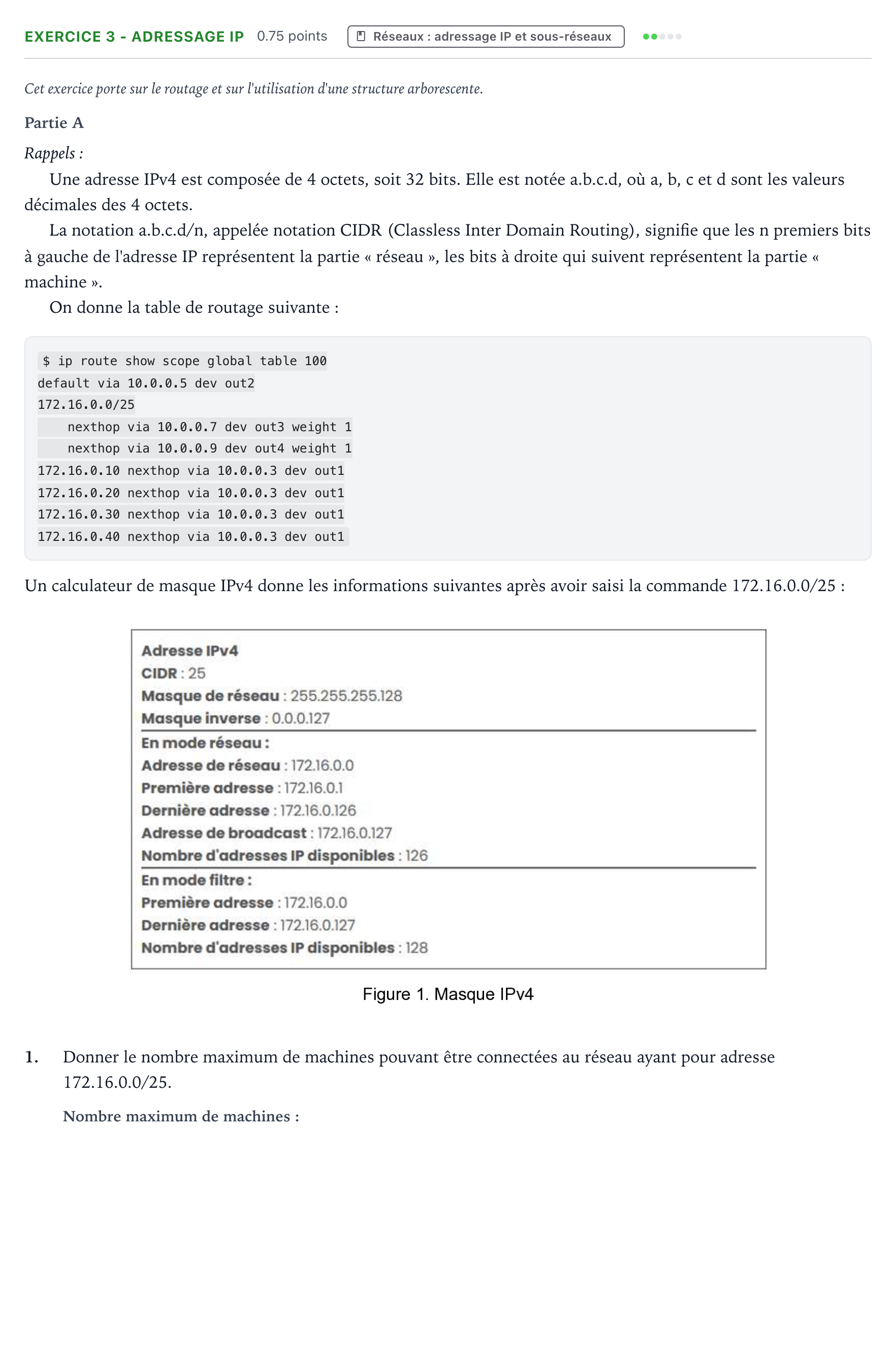 Énoncé: Exercice 3 - Adressage IP · Bac Numérique et Sciences Informatiques Polynésie 2026 (jour 2)