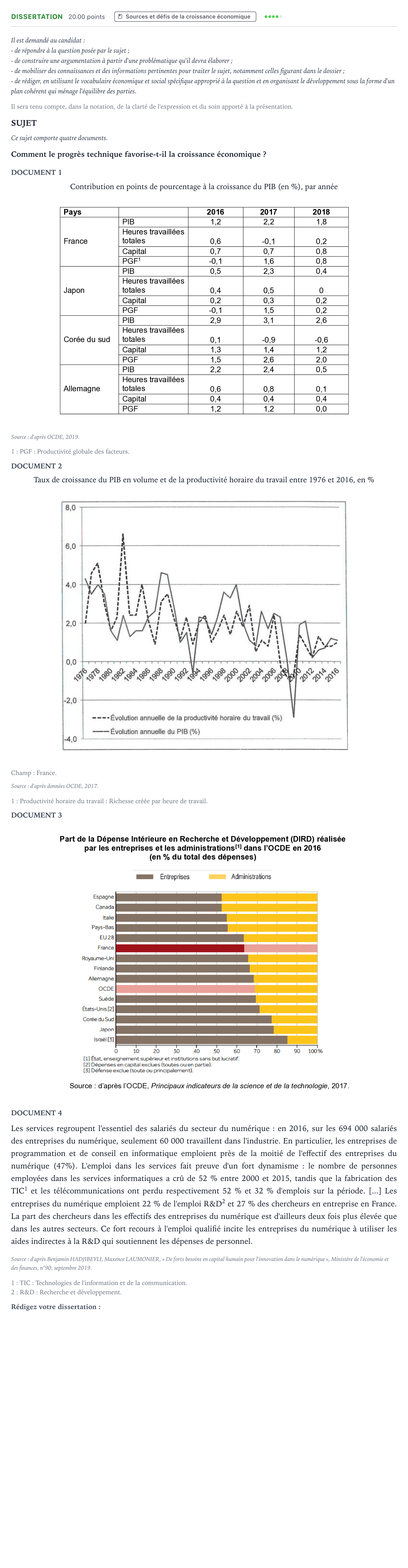 Énoncé: Dissertation · Bac Sciences Économiques et Sociales Métropole 1 remplacement 2021