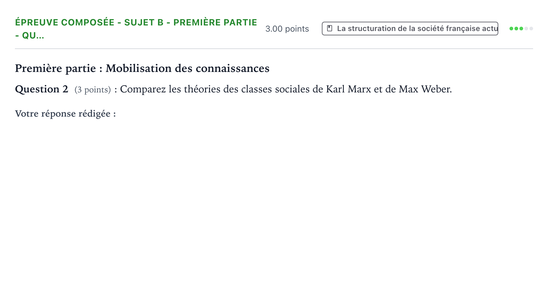 Énoncé: Épreuve composée - Sujet B - Première partie - Qu… · Bac Sciences Économiques et Sociales Asie 2022 (jour 1)