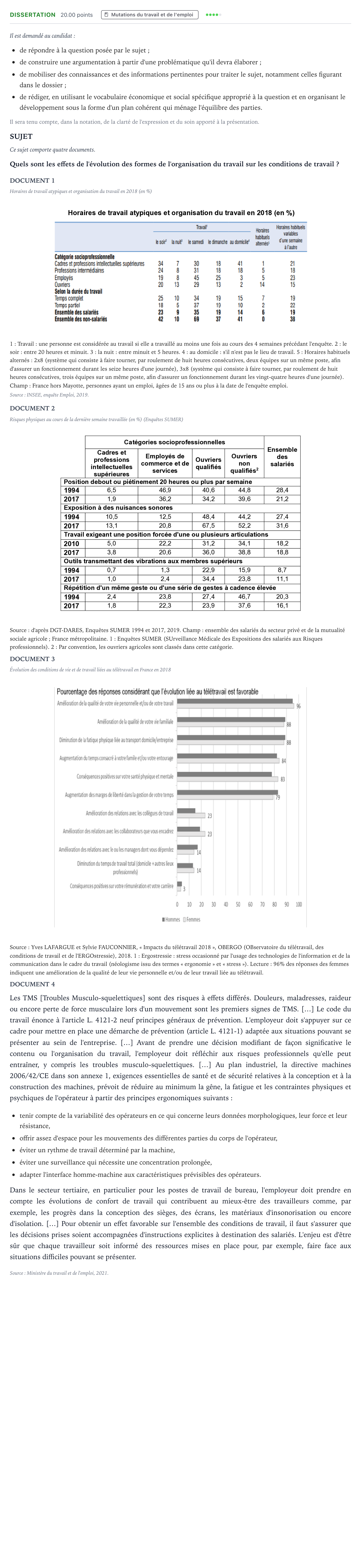 Énoncé: Dissertation · Bac Sciences Économiques et Sociales Asie 2022 (jour 2)