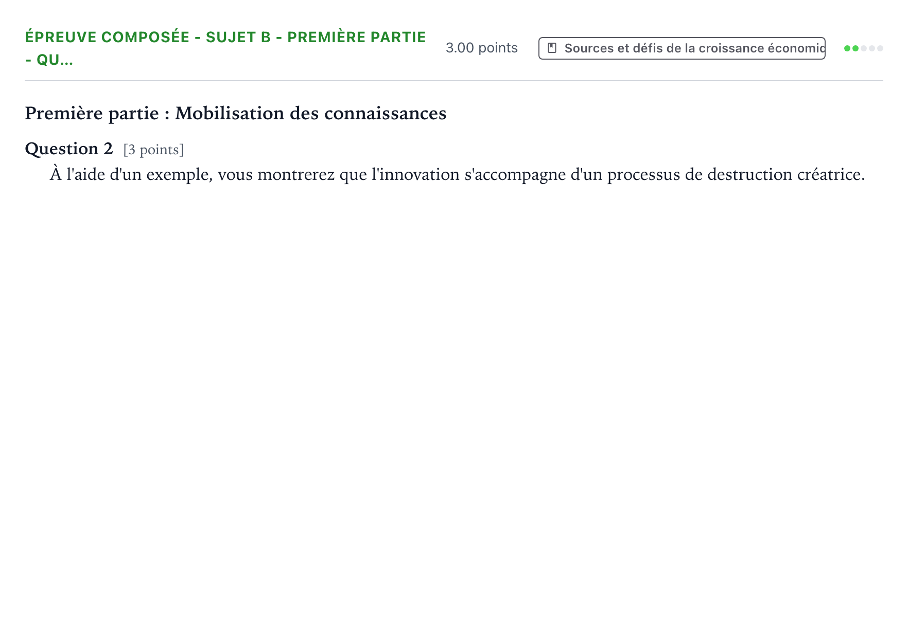 Énoncé: Épreuve composée - Sujet B - Première partie - Qu… · Bac Sciences Économiques et Sociales Polynésie 2022 (jour 2)