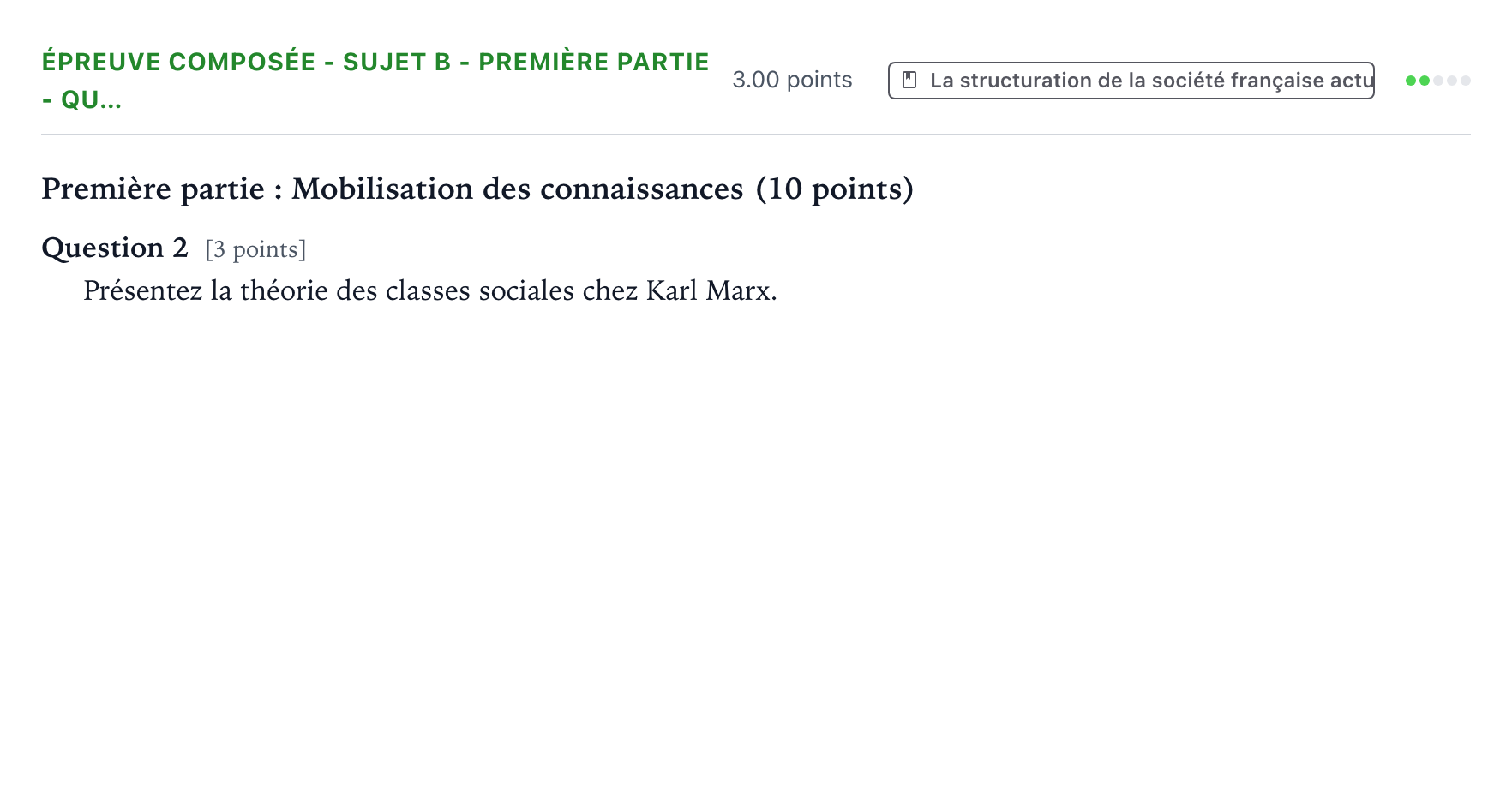 Énoncé: Épreuve composée - Sujet B - Première partie - Qu… · Bac Sciences Économiques et Sociales Polynésie jour 2 - Remplacement 2022