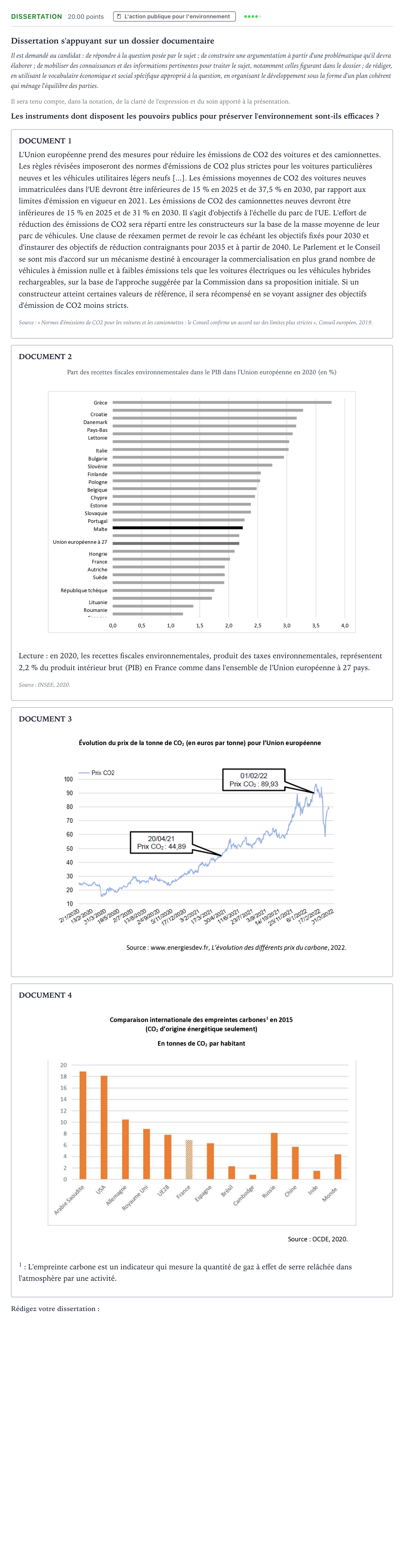 Énoncé: Dissertation · Bac Sciences Économiques et Sociales Amérique du Nord 2023 (jour 1)