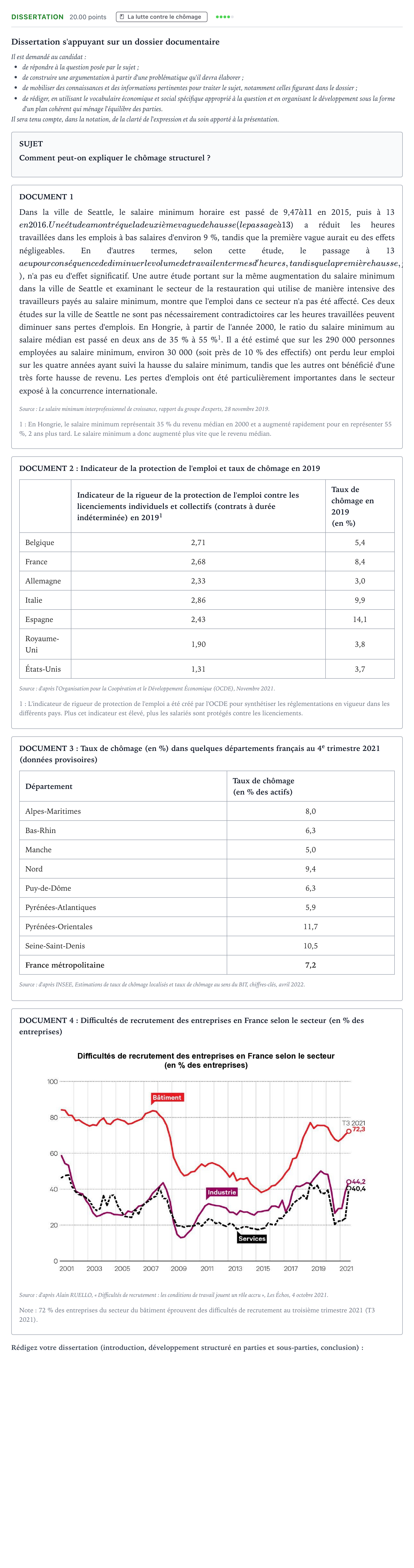 Énoncé: Dissertation · Bac Sciences Économiques et Sociales Centres étrangers (Afrique) 2023 (jour 1)