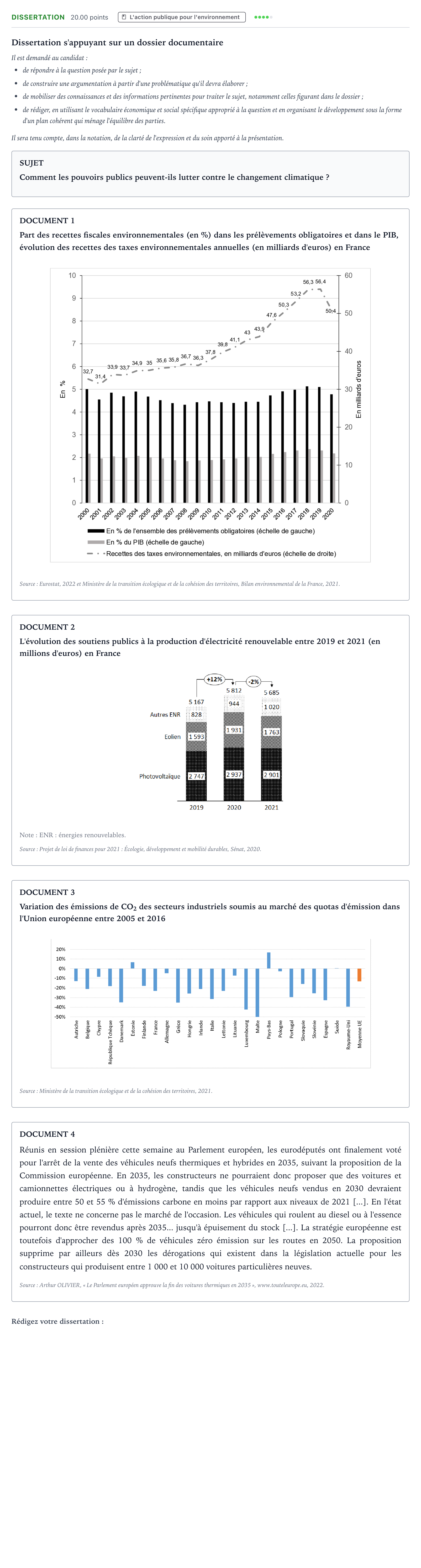 Énoncé: Dissertation · Bac Sciences Économiques et Sociales Asie 2024 (jour 1)