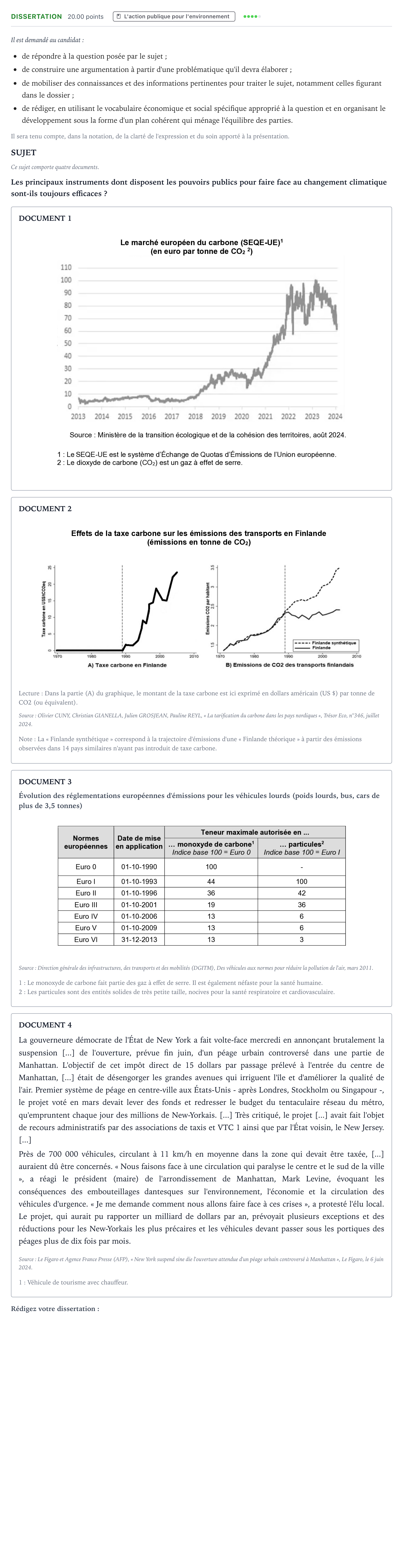 Énoncé: Dissertation · Bac Sciences Économiques et Sociales Nouvelle-Calédonie 2025 (jour 2)