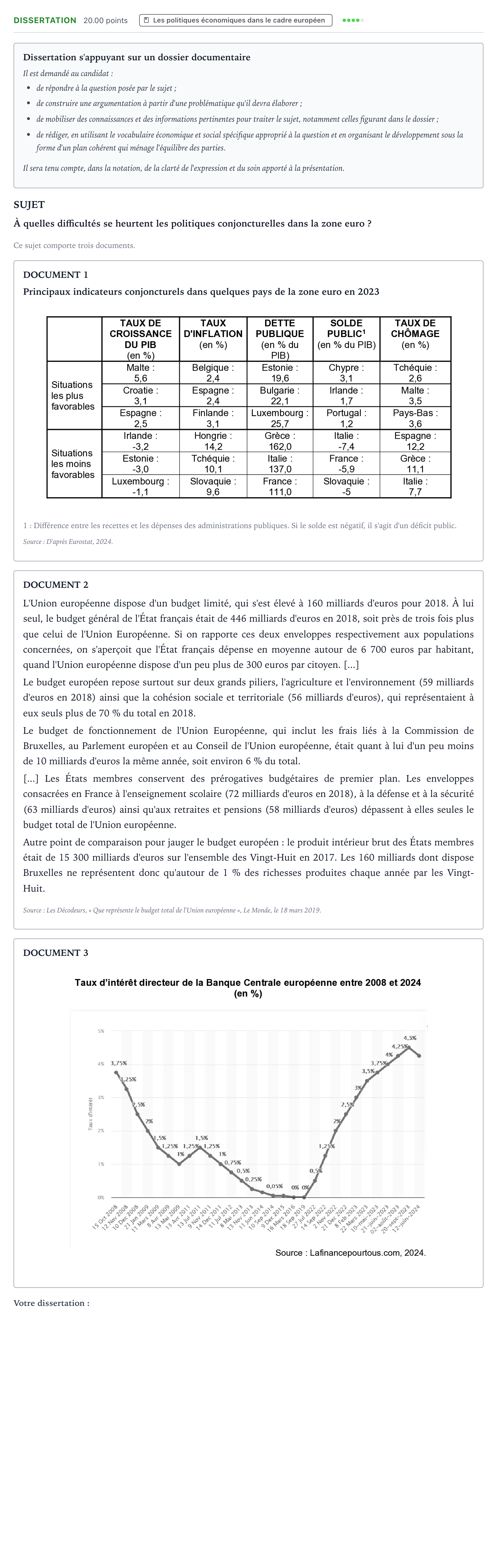 Énoncé: Dissertation · Bac Sciences Économiques et Sociales Polynésie 2025 (jour 1)