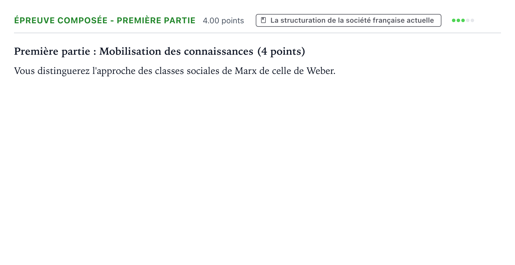 Énoncé: Épreuve composée - Première partie · Bac Sciences Économiques et Sociales Polynésie 2025 (jour 1)