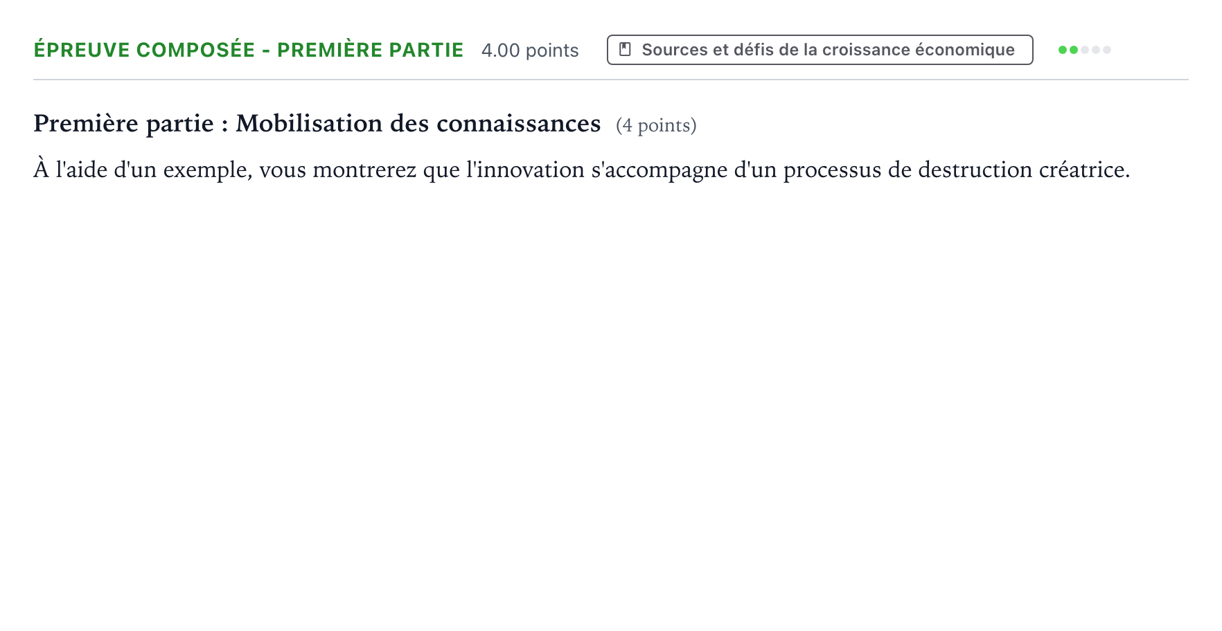 Énoncé: Épreuve composée - Première partie · Bac Sciences Économiques et Sociales Polynésie 2025 (jour 2)
