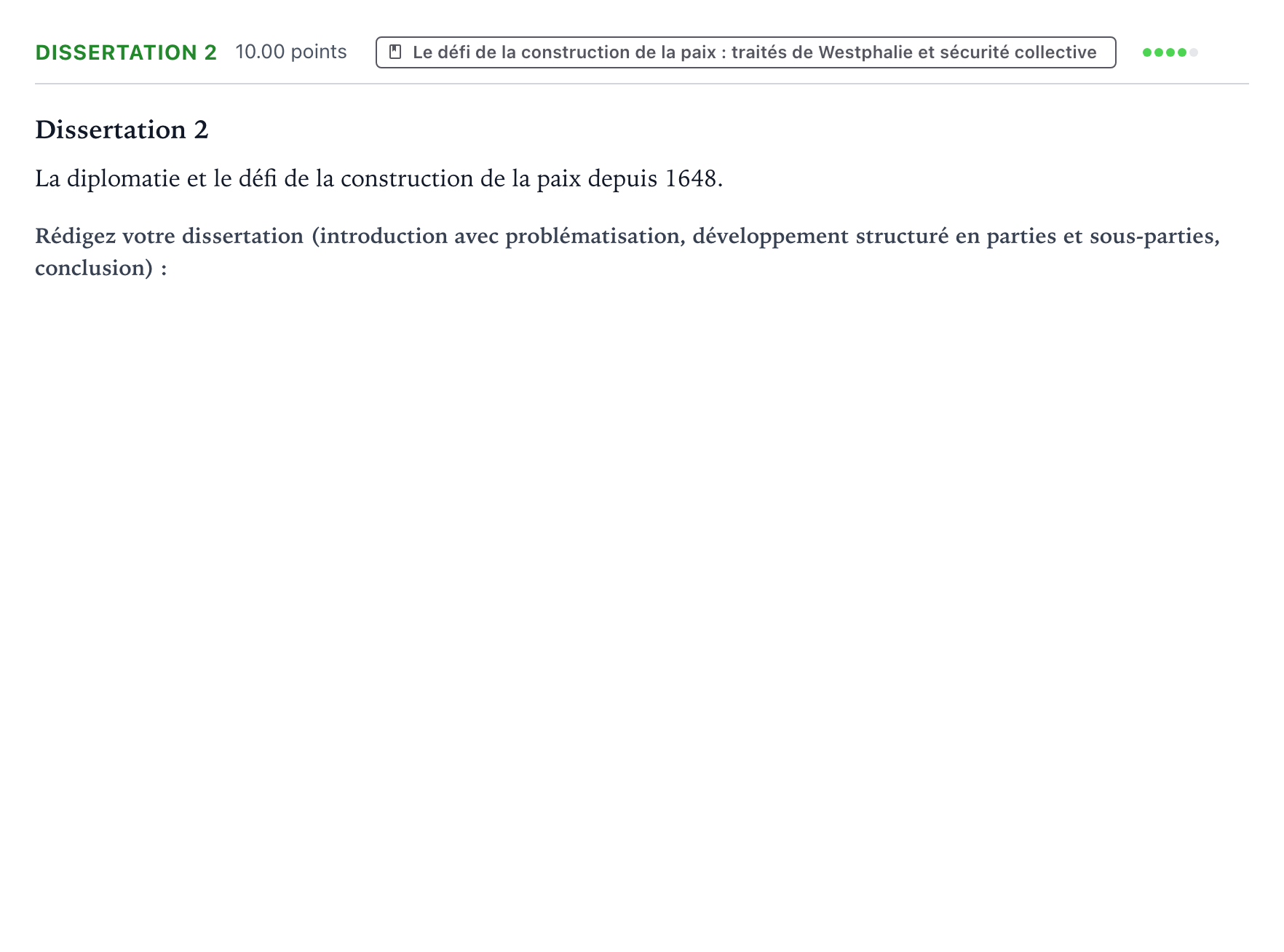 Énoncé: Dissertation 2 · Bac Histoire-Géographie, Géopolitique et Sciences Politiques Asie 2023 (jour 2)