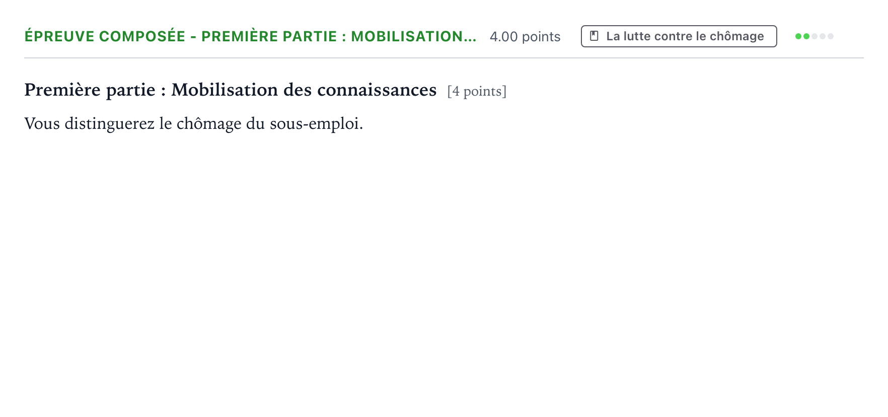 Énoncé: Épreuve composée - Première partie : Mobilisation… · Bac Sciences Économiques et Sociales Polynésie 2026 (jour 1)