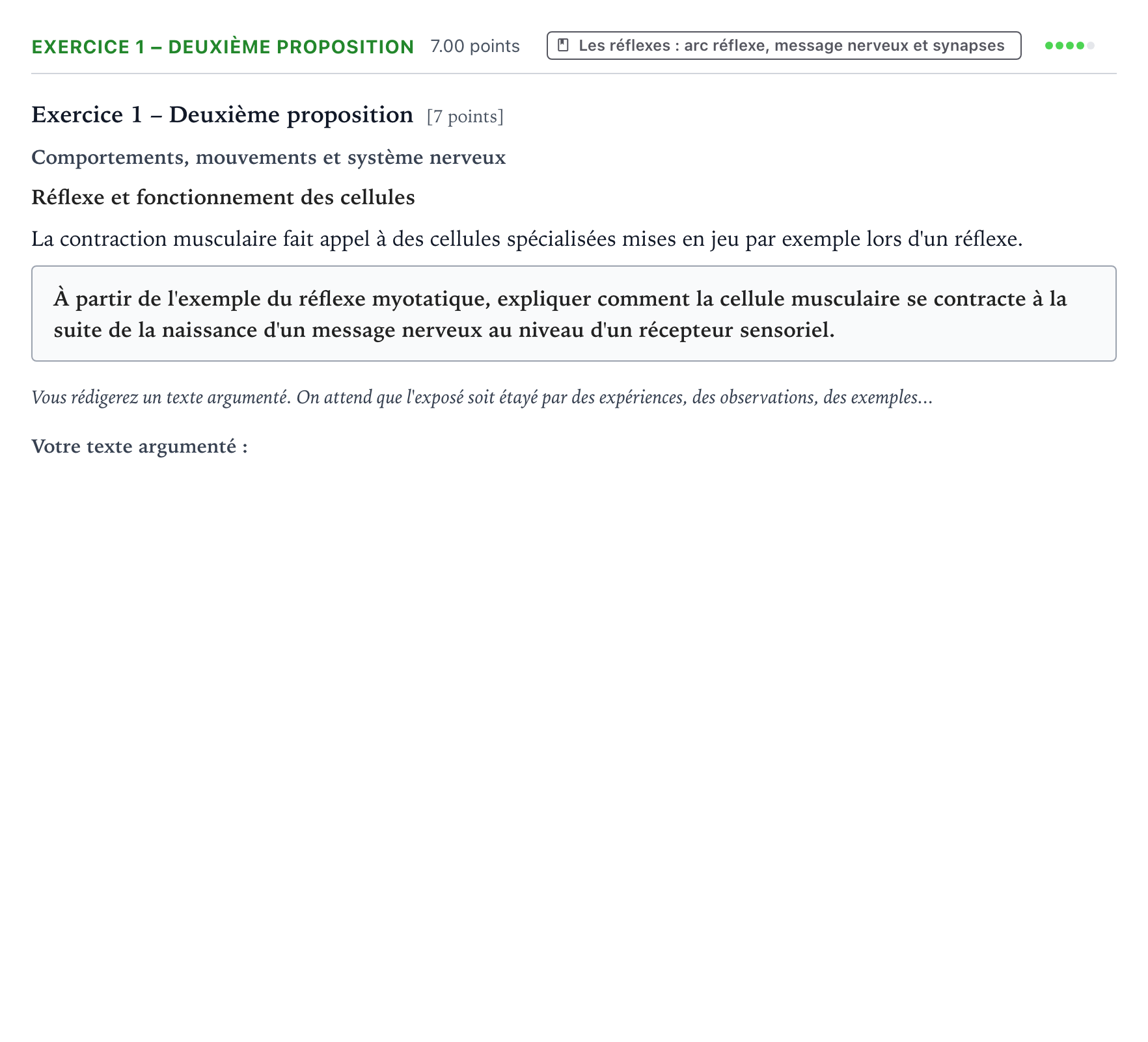 Énoncé: Exercice 1 – Deuxième proposition · Bac Sciences de la Vie et de la Terre Sujets zéro et spécimens spécimen 2021 (sujet 1)