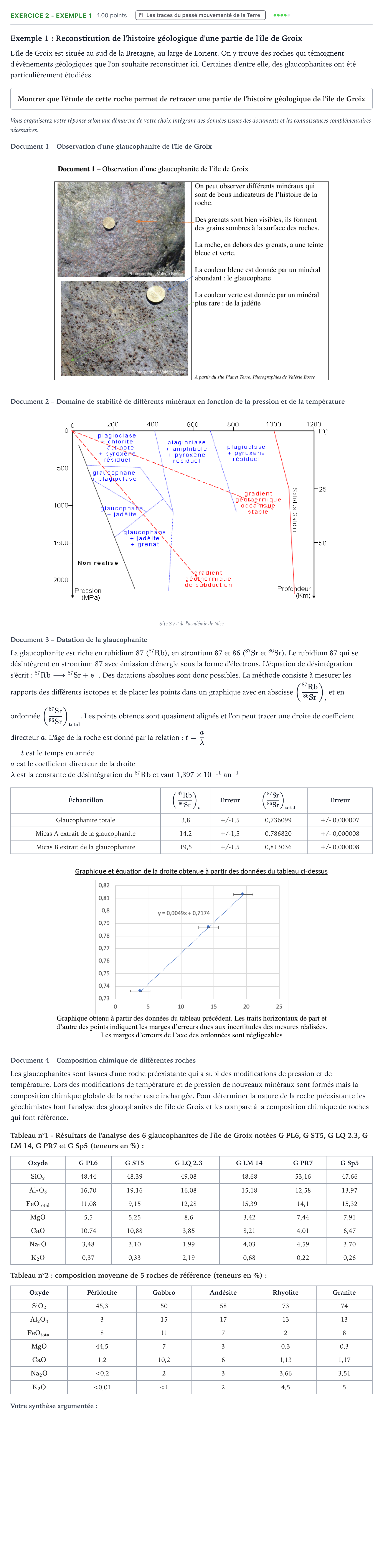 Énoncé: Exercice 2 - Exemple 1 · Bac Sciences de la Vie et de la Terre Sujets zéro et spécimens sujet 2021 (sujet 1)