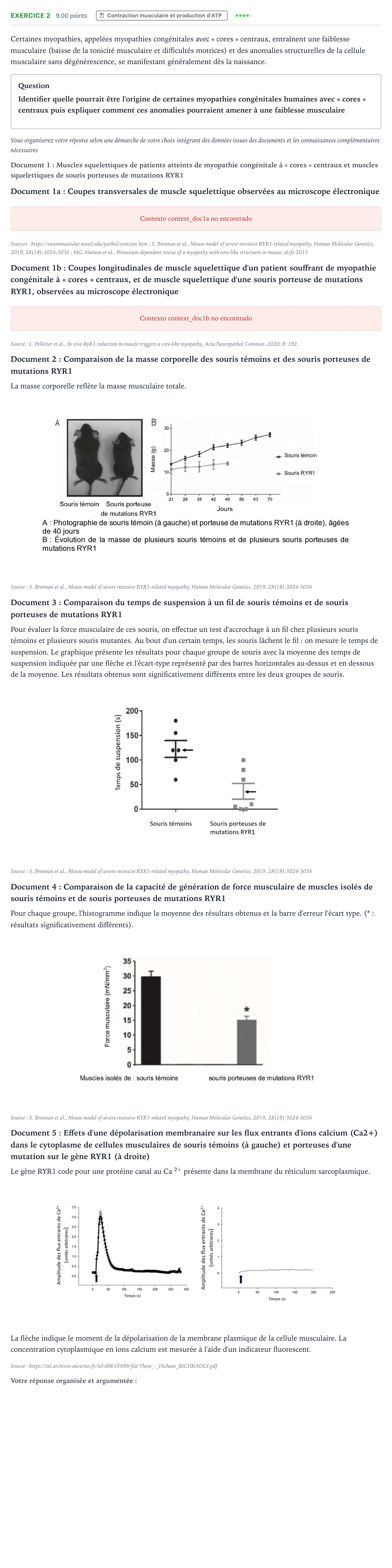 Énoncé: Exercice 2 · Bac Sciences de la Vie et de la Terre Nouvelle-Calédonie 2022 (jour 1)