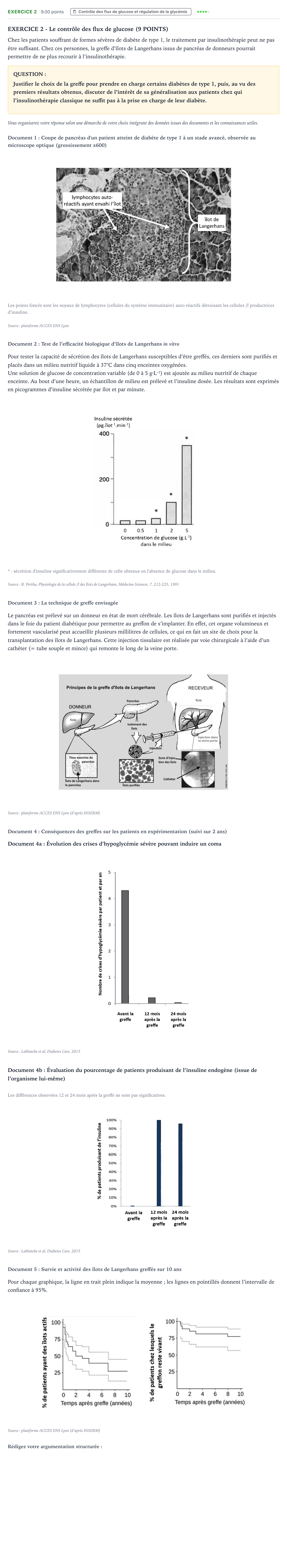 Énoncé: Exercice 2 · Bac Sciences de la Vie et de la Terre Nouvelle-Calédonie 2022 (jour 2)