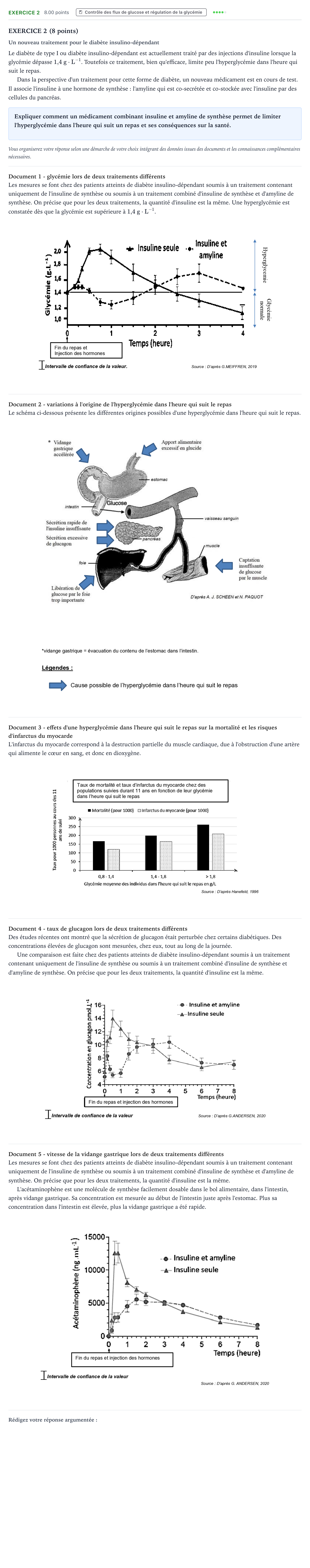 Énoncé: Exercice 2 · Bac Sciences de la Vie et de la Terre Amérique du Nord 2023 (jour 1)