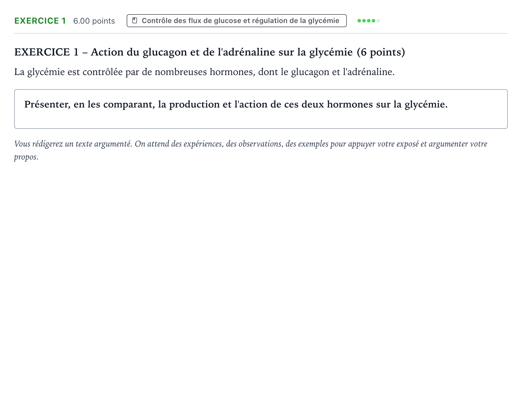 Énoncé: Exercice 1 · Bac Sciences de la Vie et de la Terre Liban 2023 (jour 2)