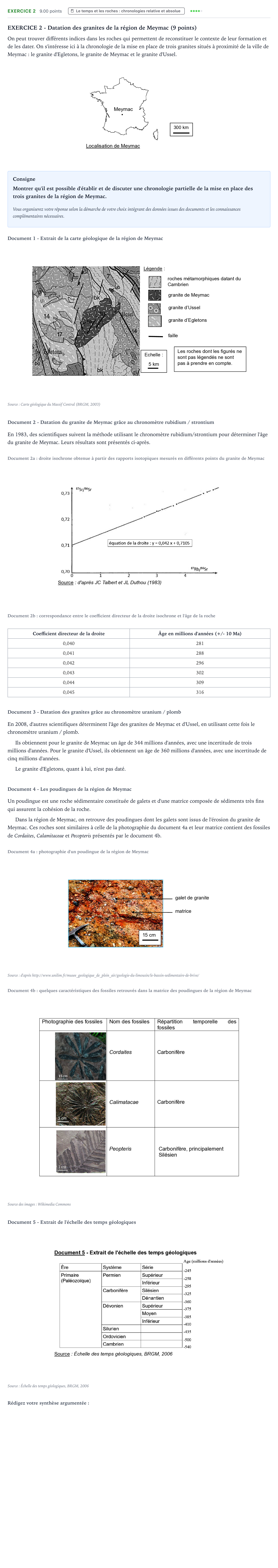 Énoncé: Exercice 2 · Bac Sciences de la Vie et de la Terre Liban 2023 (jour 2)