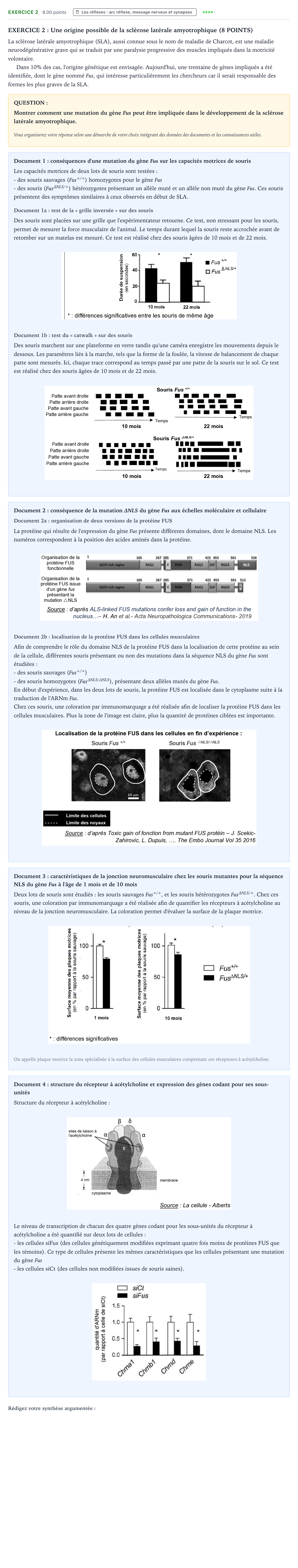 Énoncé: Exercice 2 · Bac Sciences de la Vie et de la Terre Métropole 2 remplacement 2023