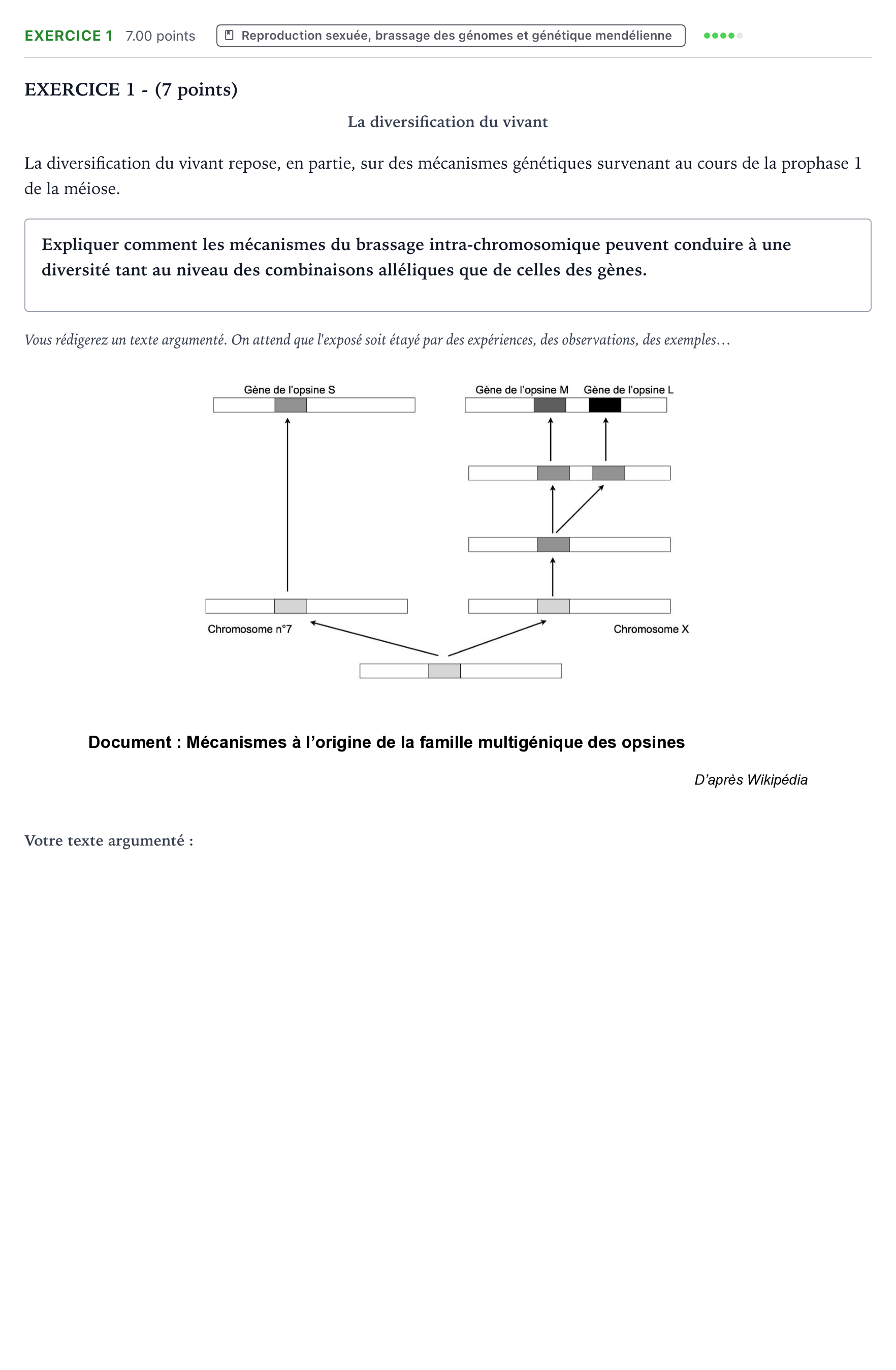 Énoncé: Exercice 1 · Bac Sciences de la Vie et de la Terre Polynésie jour 2 - Remplacement 2023