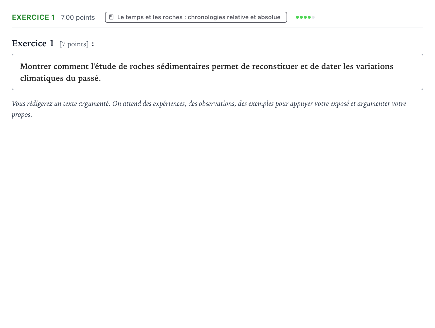 Énoncé: Exercice 1 · Bac Sciences de la Vie et de la Terre Asie 2024 (jour 2)
