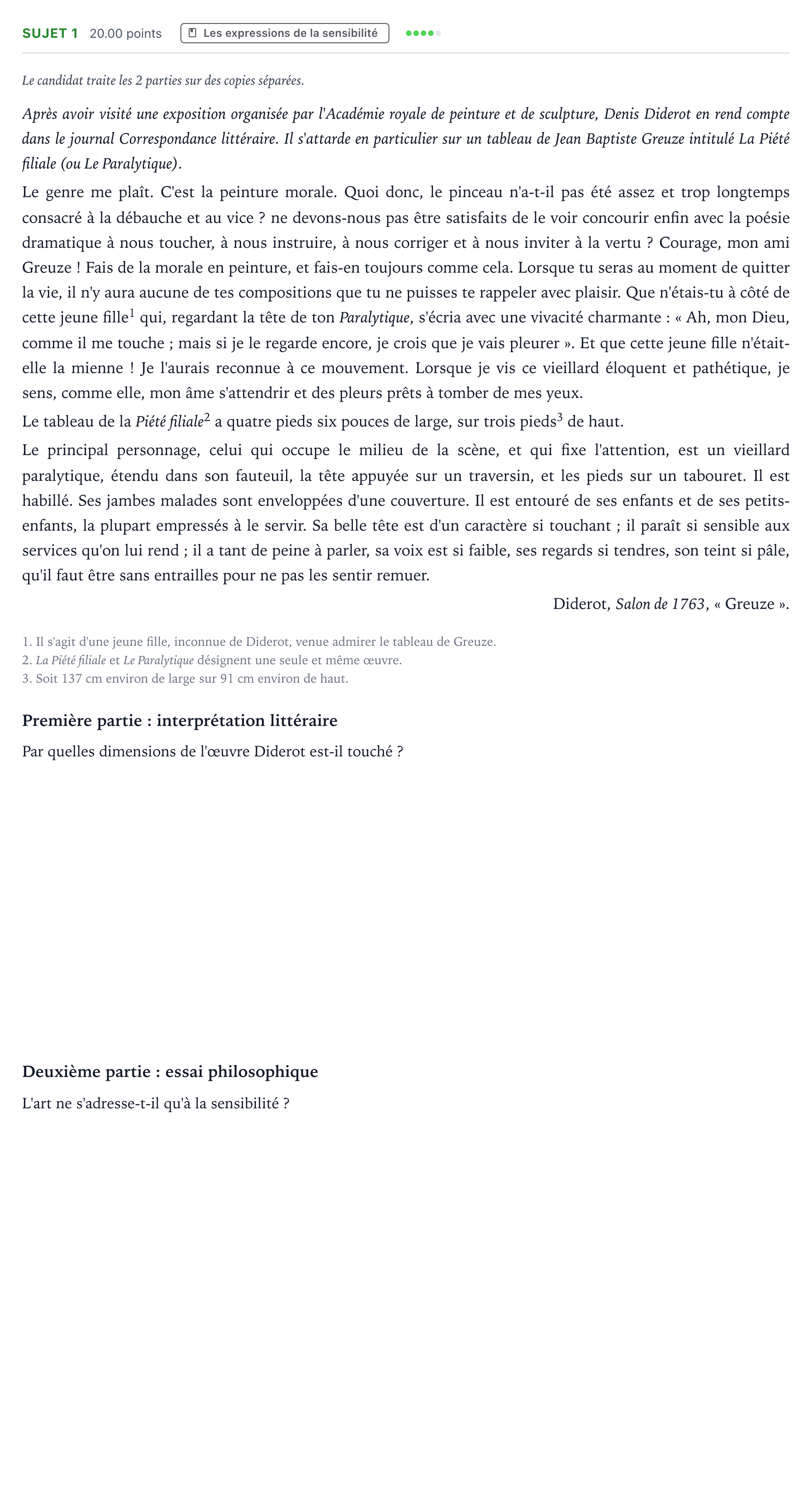 Énoncé: Sujet 1 · Bac Humanités, Littérature et Philosophie Amérique du Sud 2022 (jour 2)