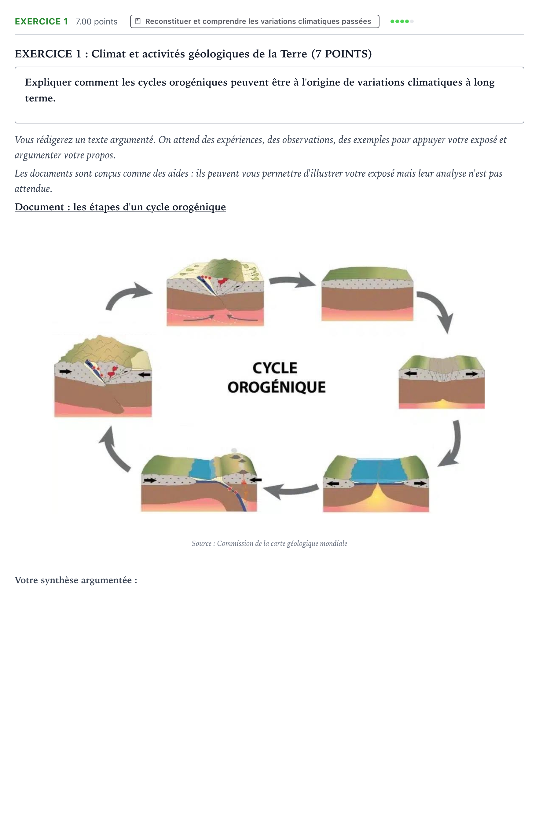 Énoncé: EXERCICE 1 · Bac Sciences de la Vie et de la Terre Asie jour 1 - Remplacement 2025