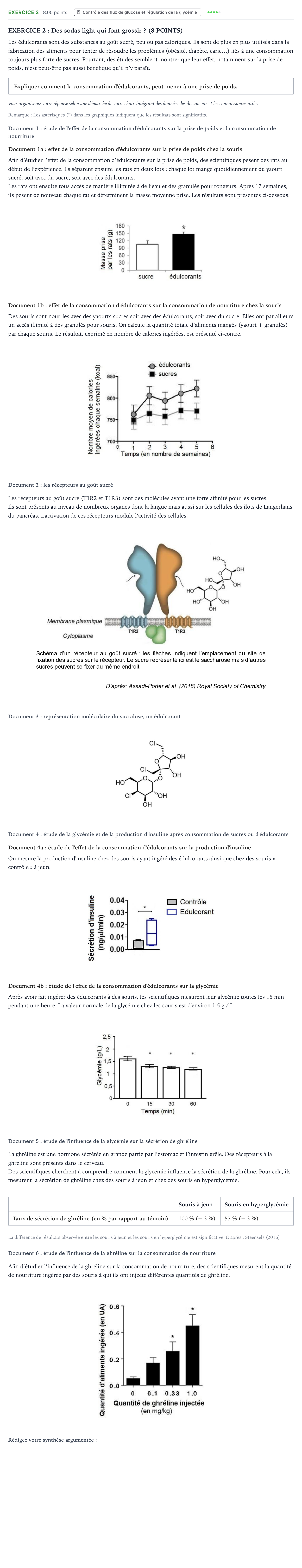 Énoncé: EXERCICE 2 · Bac Sciences de la Vie et de la Terre Asie jour 1 - Remplacement 2025