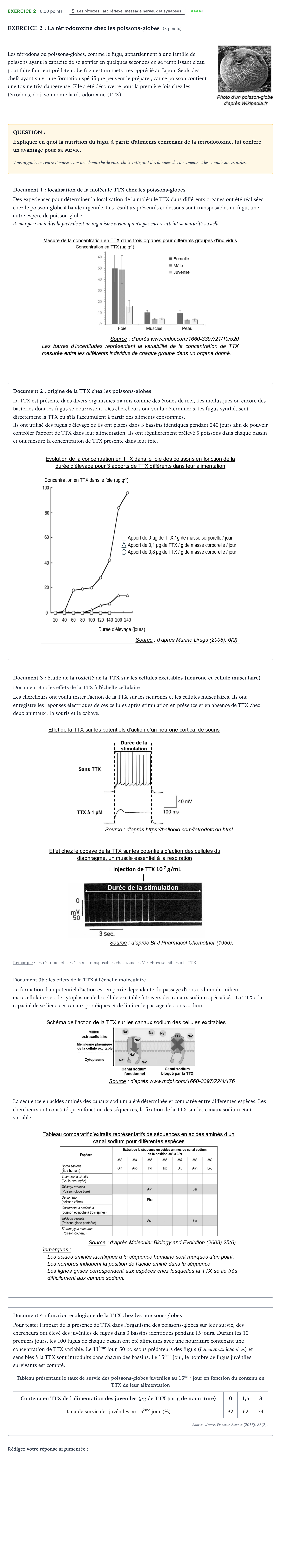 Énoncé: Exercice 2 · Bac Sciences de la Vie et de la Terre Métropole 1 remplacement 2025