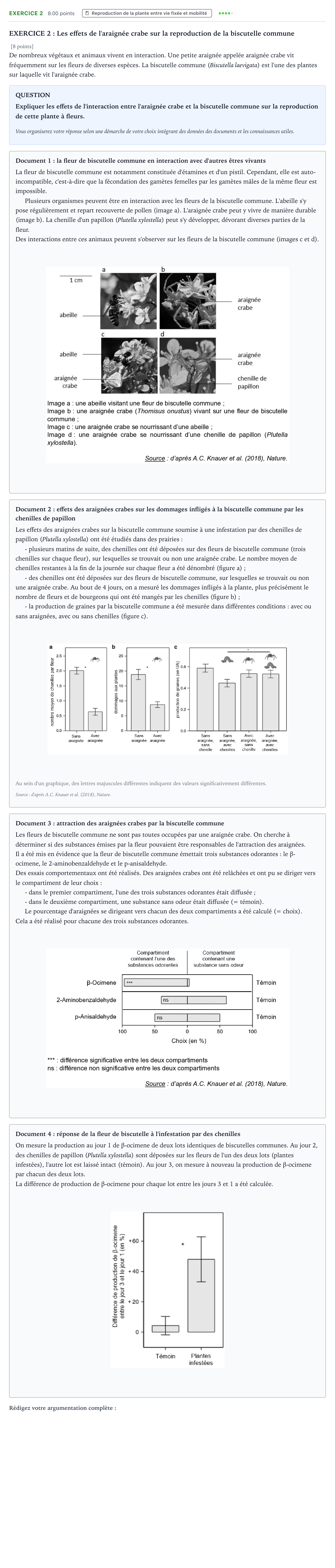 Énoncé: Exercice 2 · Bac Sciences de la Vie et de la Terre Métropole 2 remplacement 2025