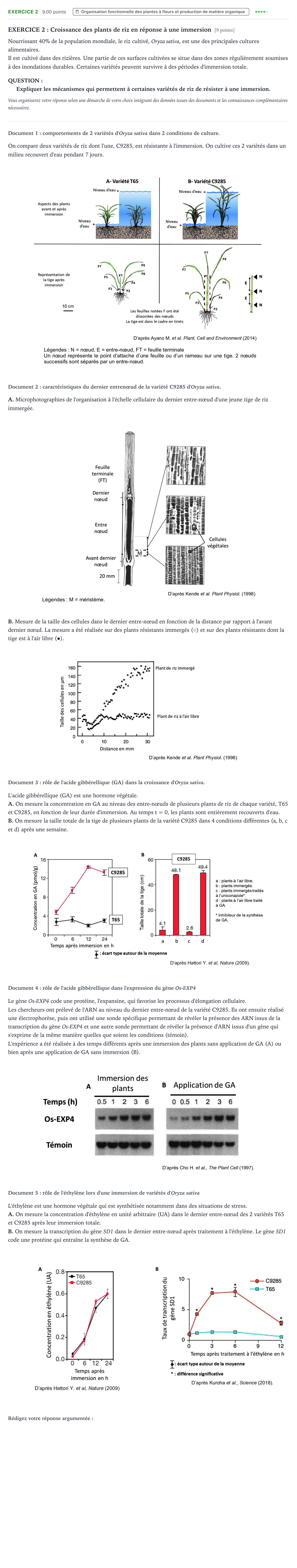 Énoncé: Exercice 2 · Bac Sciences de la Vie et de la Terre Métropole Bis remplacement 2025