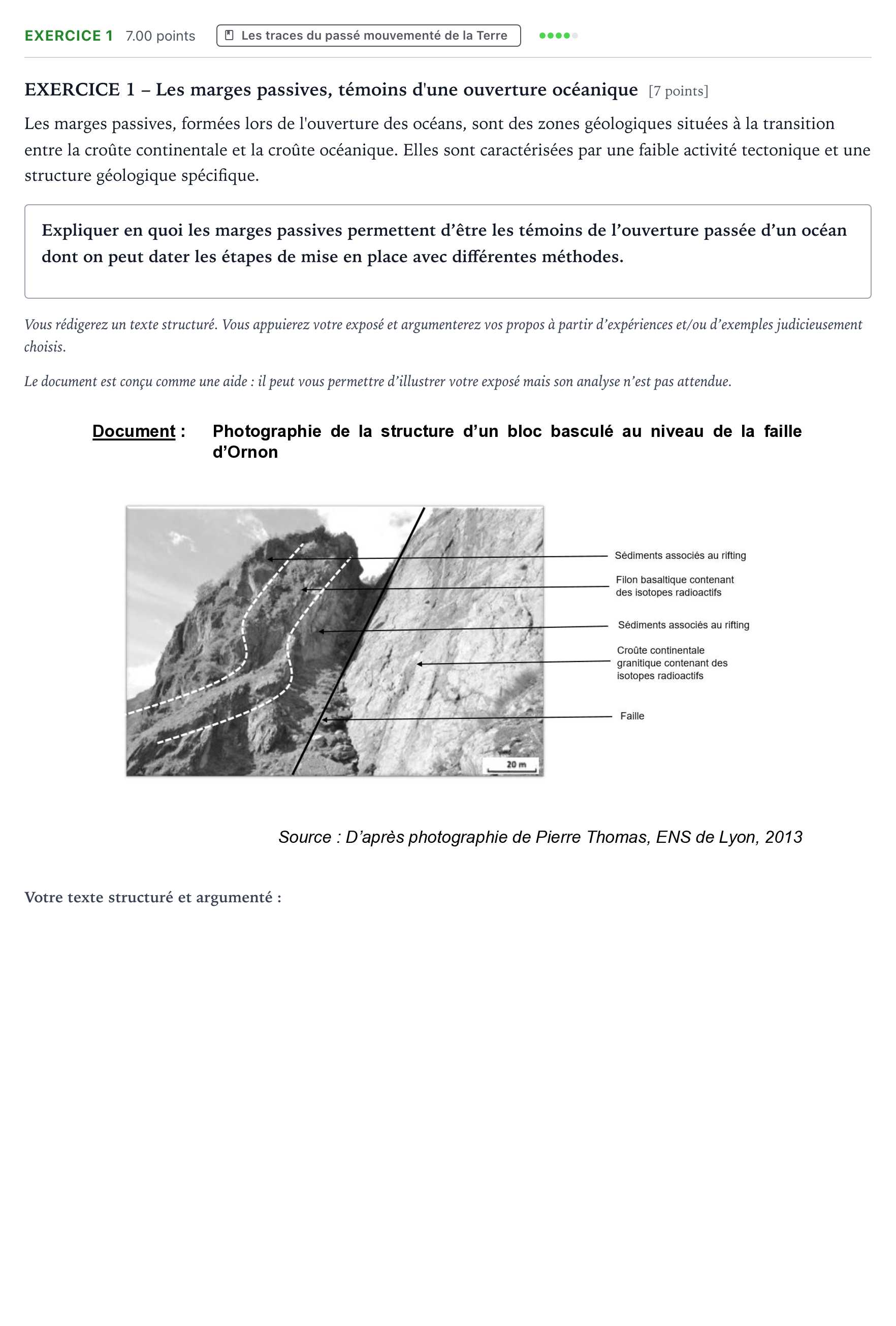 Énoncé: Exercice 1 · Bac Sciences de la Vie et de la Terre Polynésie jour 1 - Remplacement 2026