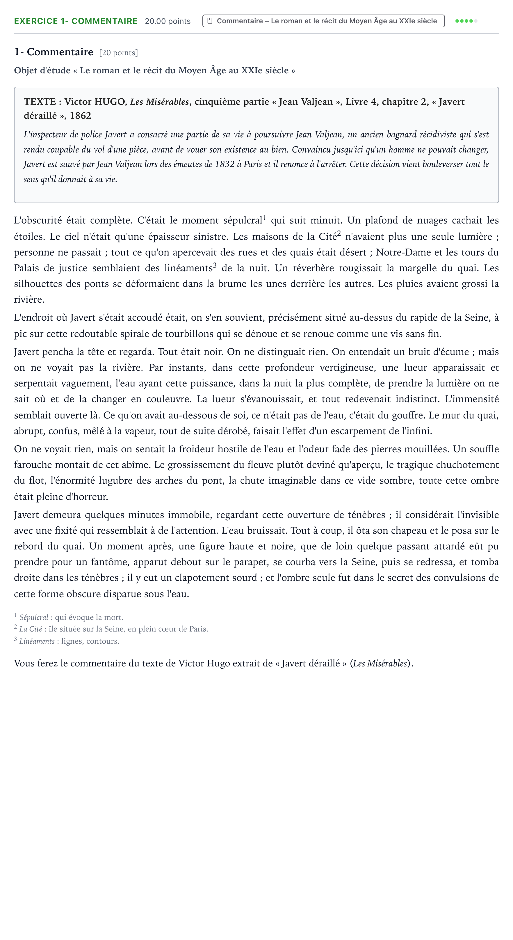 Énoncé: Exercice 1- Commentaire · Bac Français (1ère) Polynésie jour 2 - Remplacement 2021