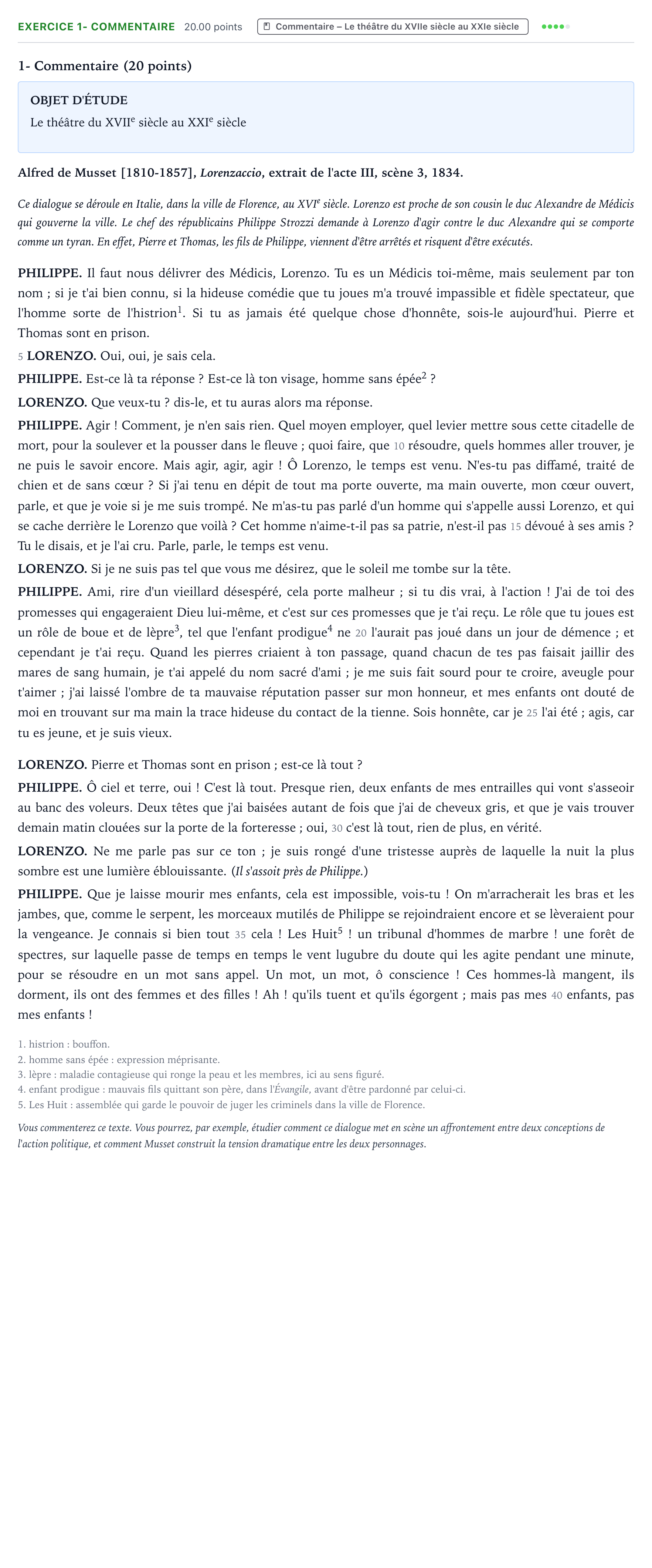 Énoncé: Exercice 1- Commentaire · Bac Français (1ère) Amérique du Nord session normale 2022