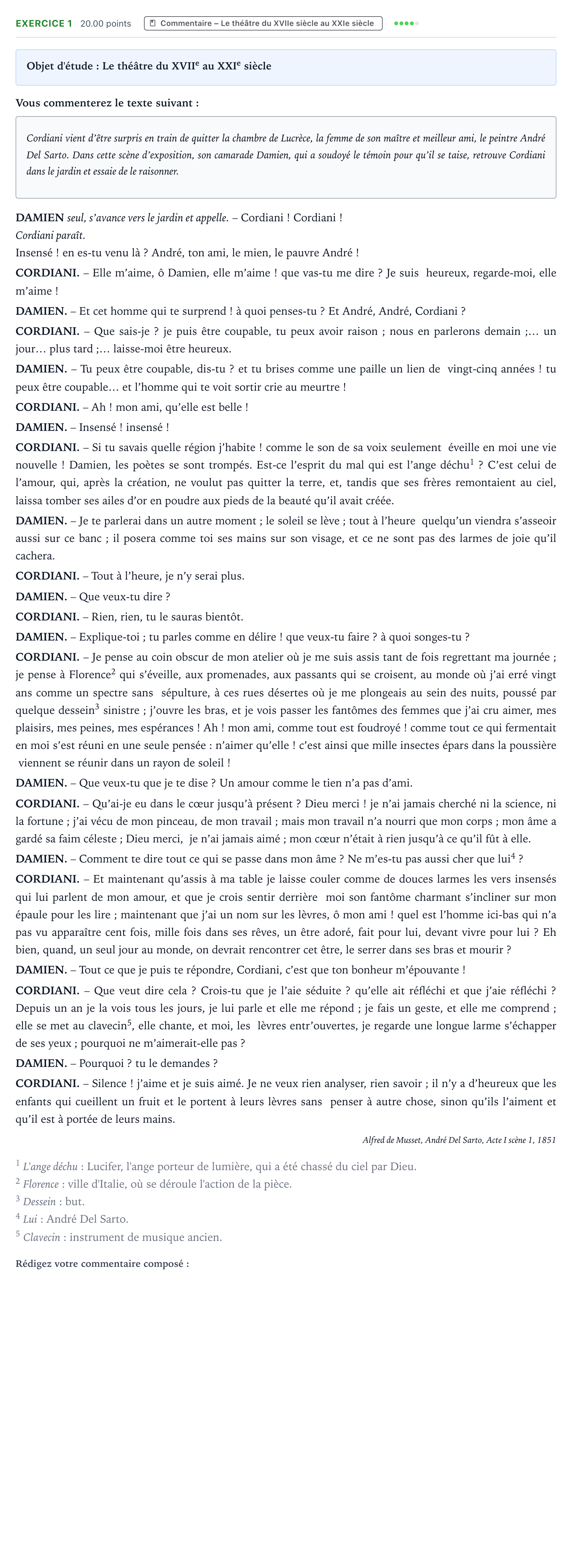 Énoncé: Exercice 1 - Commentaire · Bac Français (1ère) Polynésie remplacement 2023