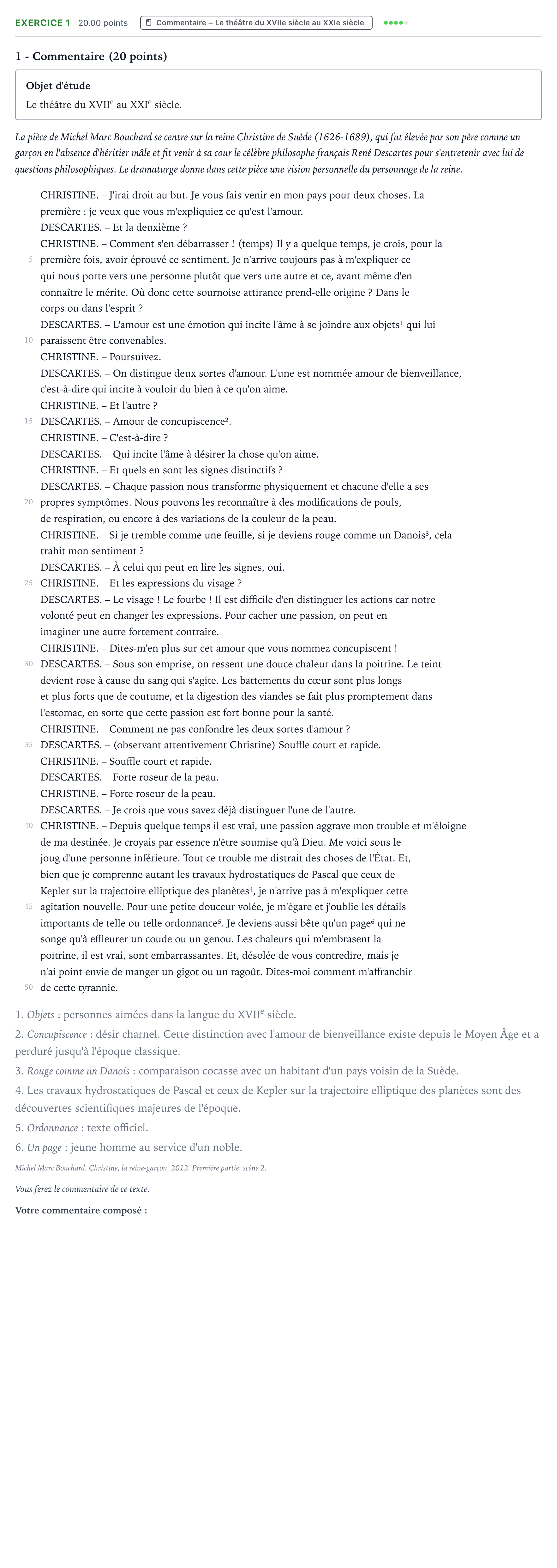 Énoncé: Exercice 1 - Commentaire · Bac Français (1ère) Polynésie session normale 2024