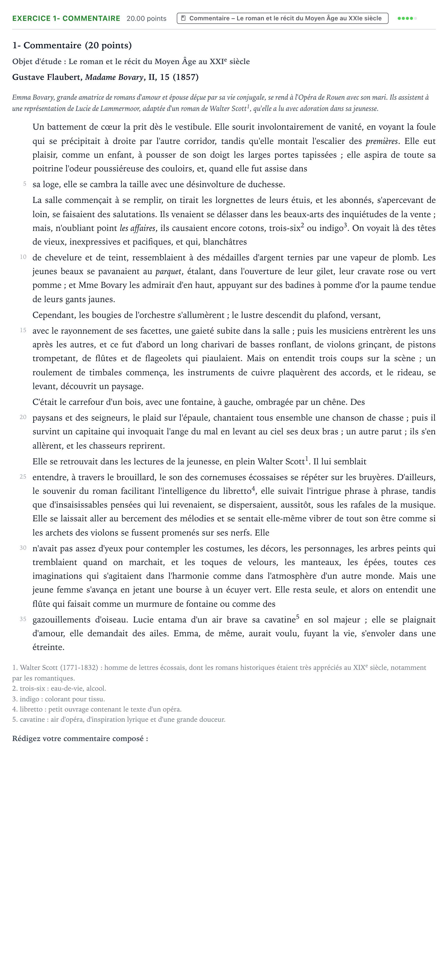 Énoncé: Exercice 1- Commentaire · Bac Français (1ère) Polynésie remplacement 2025
