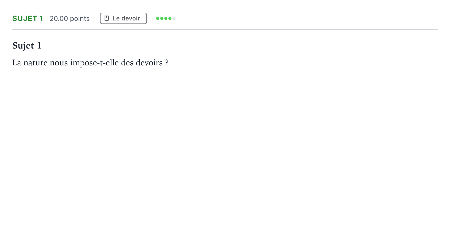 Énoncé: Sujet 1 · Bac Philosophie Antilles-Guyane session normale 2021