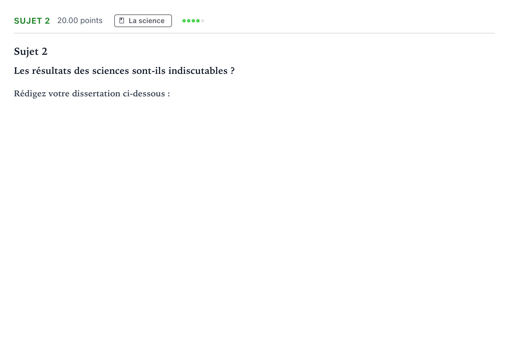 Énoncé: Sujet 2 · Bac Philosophie Asie session normale 2021